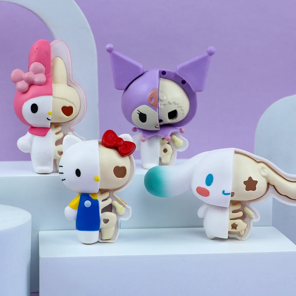 Sanrio Half skeleton Blind Box HelloKitty Kuromi Melody Cartoon Character Figures Dolls Cinnamoroll Cute Model Collection Toy
Sanrio Half skeleton Blind Box HelloKitty Kuromi Melody Cartoon Character Figures Dolls Cinnamoroll Cute Model Collection Toy