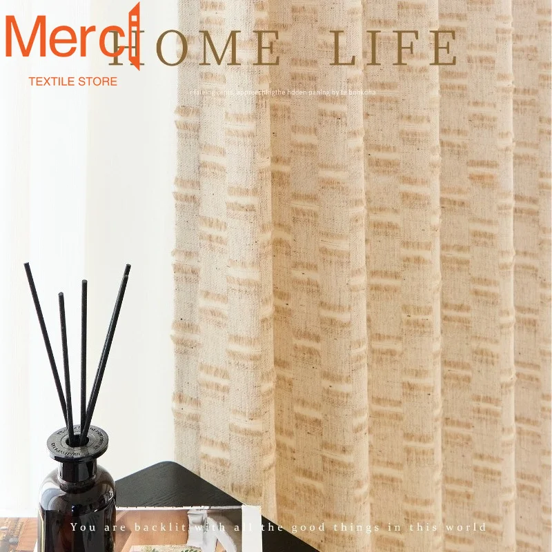 Sheep Wool Blend French-style Curtain Yarn-dyed Jacquard Fabric with Cut-out Technique Curtains for Living Dining Room Bedroom
Sheep Wool Blend French-style Curtain Yarn-dyed Jacquard Fabric with Cut-out Technique Curtains for Living Dining Room Bedroom
