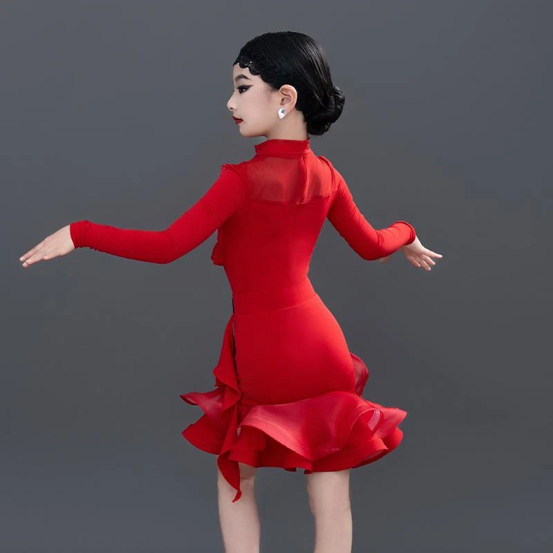Girls Dance Performance Costumes Latin Dance Competition Dress Red Skirt Split Suit Chacha Rumba Tango Latin Dress Wear DN20011
Girls Dance Performance Costumes Latin Dance Competition Dress Red Skirt Split Suit Chacha Rumba Tango Latin Dress Wear DN20011