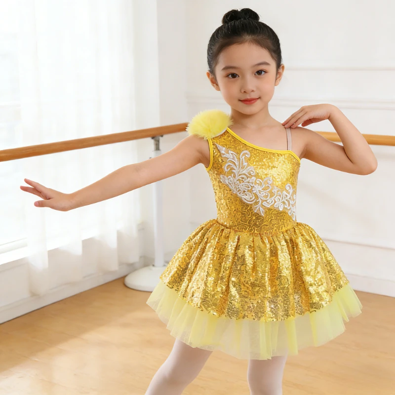 Kids Ballet Leotard Tutu Dress Girls Sequin Embroidery One Shoulder Dance Costume Children Toddler Ballerina Party Dress
Kids Ballet Leotard Tutu Dress Girls Sequin Embroidery One Shoulder Dance Costume Children Toddler Ballerina Party Dress
