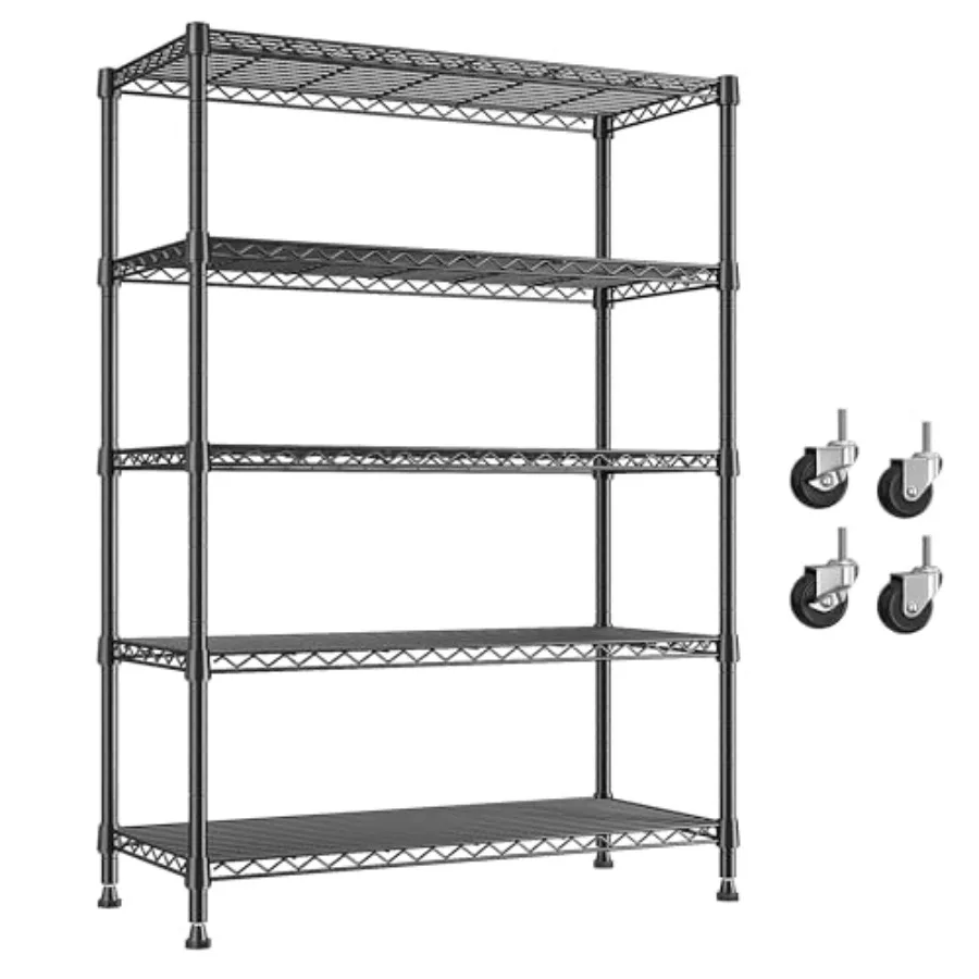 1653LBS Metal Storage Shelves with Wheels 76.1 H Adjustable Wire Shelving Pantry Garage Kitchen Closet Commercial 15.7 D x 35.4
1653LBS Metal Storage Shelves with Wheels 76.1 H Adjustable Wire Shelving Pantry Garage Kitchen Closet Commercial 15.7 D x 35.4