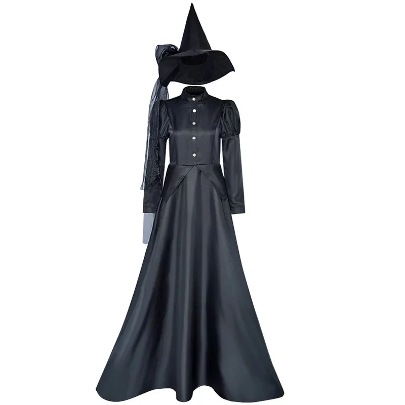 Wicked Movie Cosplay Costume Evil Queen Black Long Dress Hat Villainous Woman Halloween s ,[6jh
Wicked Movie Cosplay Costume Evil Queen Black Long Dress Hat Villainous Woman Halloween s ,[6jh