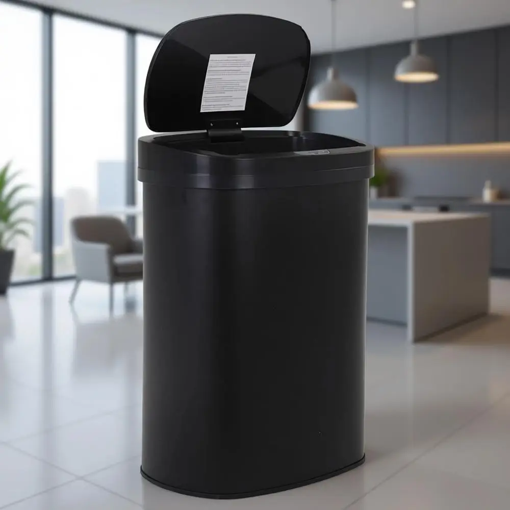 Automatic Sensor Touch Stainless Steel 13 Gallon 50 Liter Kitchen Trash Can with Lid for Home Office Use, Black
Automatic Sensor Touch Stainless Steel 13 Gallon 50 Liter Kitchen Trash Can with Lid for Home Office Use, Black