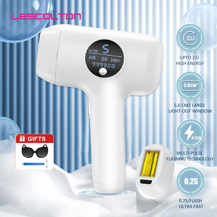 Lescolton Ultra Fast Flash Laser Hair Removal for Women 22J High Energy Large Window Replaceable Lamp IPL Epilator for Ladies
Lescolton Ultra Fast Flash Laser Hair Removal for Women 22J High Energy Large Window Replaceable Lamp IPL Epilator for Ladies