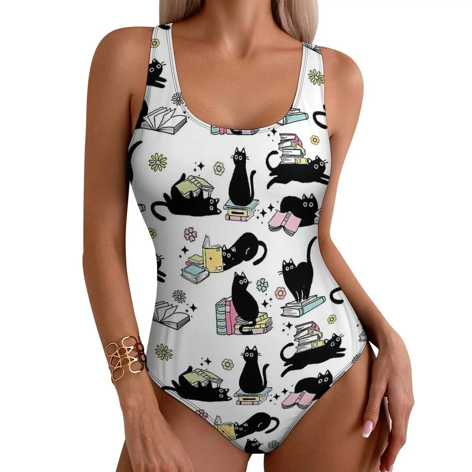 Library Cat Swimsuit Sexy Black Cats and Books One Piece Swimwear Push Up Swimsuits Classic Vacation Bath Beach Outfits
Library Cat Swimsuit Sexy Black Cats and Books One Piece Swimwear Push Up Swimsuits Classic Vacation Bath Beach Outfits