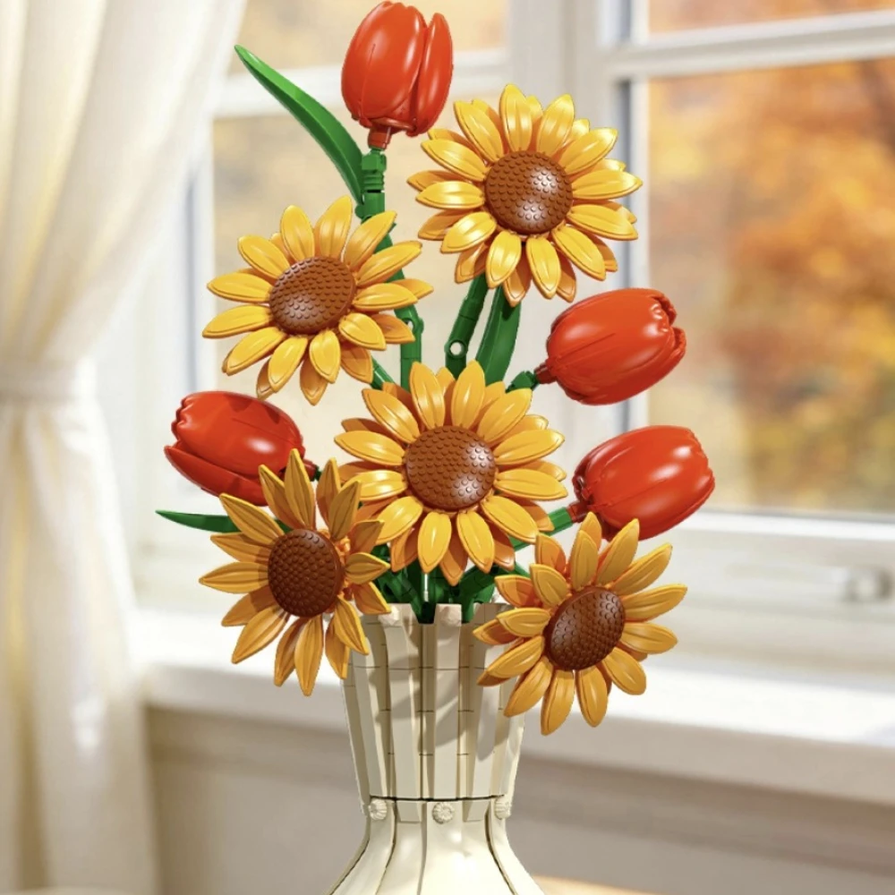 MOC Eternal Spring And Summer Whispers Flower Building Blocks Set Sunflower Tulip Potted Plant Toys For Children Birthday Gifts
MOC Eternal Spring And Summer Whispers Flower Building Blocks Set Sunflower Tulip Potted Plant Toys For Children Birthday Gifts