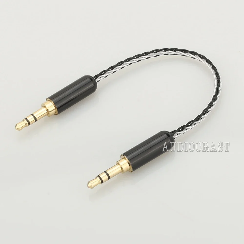 Audiocrast 10cm Silver Plated 3.5mm Male to 3.5mm Male Stereo Audio Hifi Audio cable Aux cable For Headphones, Smartphones,
Audiocrast 10cm Silver Plated 3.5mm Male to 3.5mm Male Stereo Audio Hifi Audio cable Aux cable For Headphones, Smartphones,