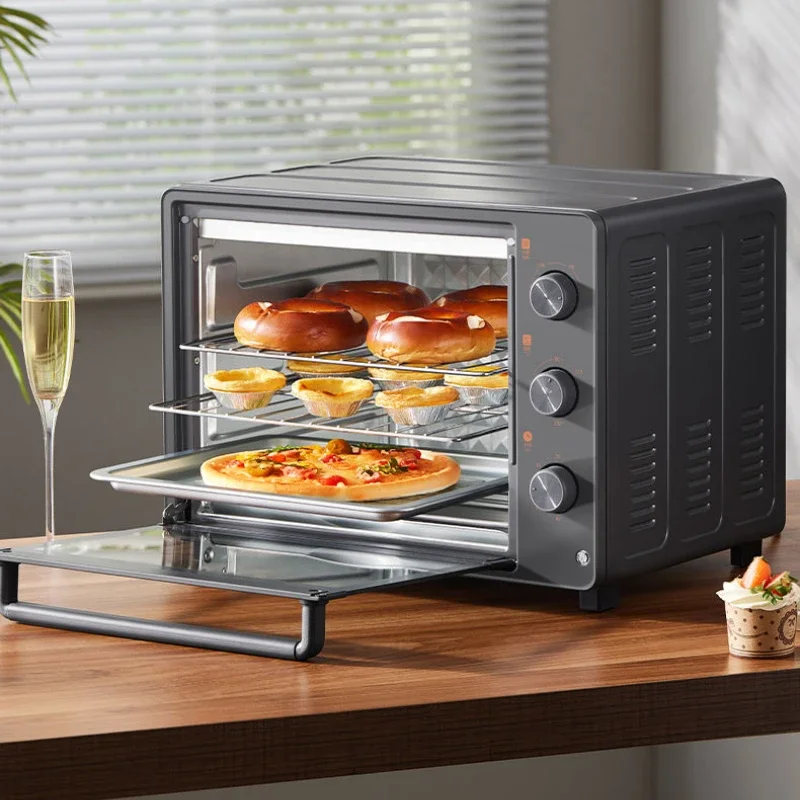 Household 42L Large-Capacity Multifunctional Oven – Fully Automatic with 4-Rotation Control for Efficient Baking & Cooking,