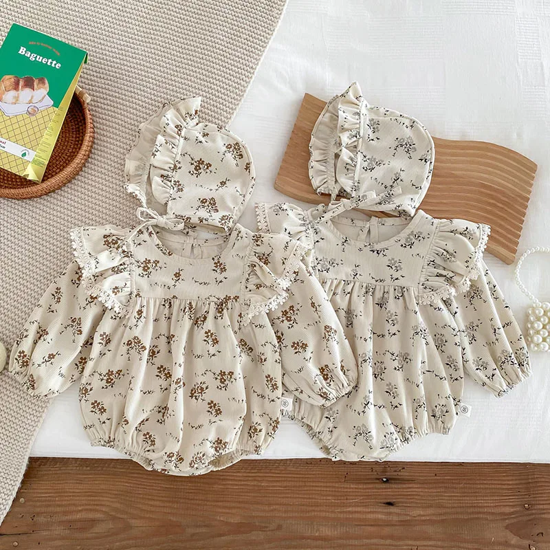 Autumn Spring Baby Girl Clothing Infant Baby Girls Jumpsuit+Hat Long Sleeves Corduroy Printing Newborn Baby Girls Bodysuits
Autumn Spring Baby Girl Clothing Infant Baby Girls Jumpsuit+Hat Long Sleeves Corduroy Printing Newborn Baby Girls Bodysuits