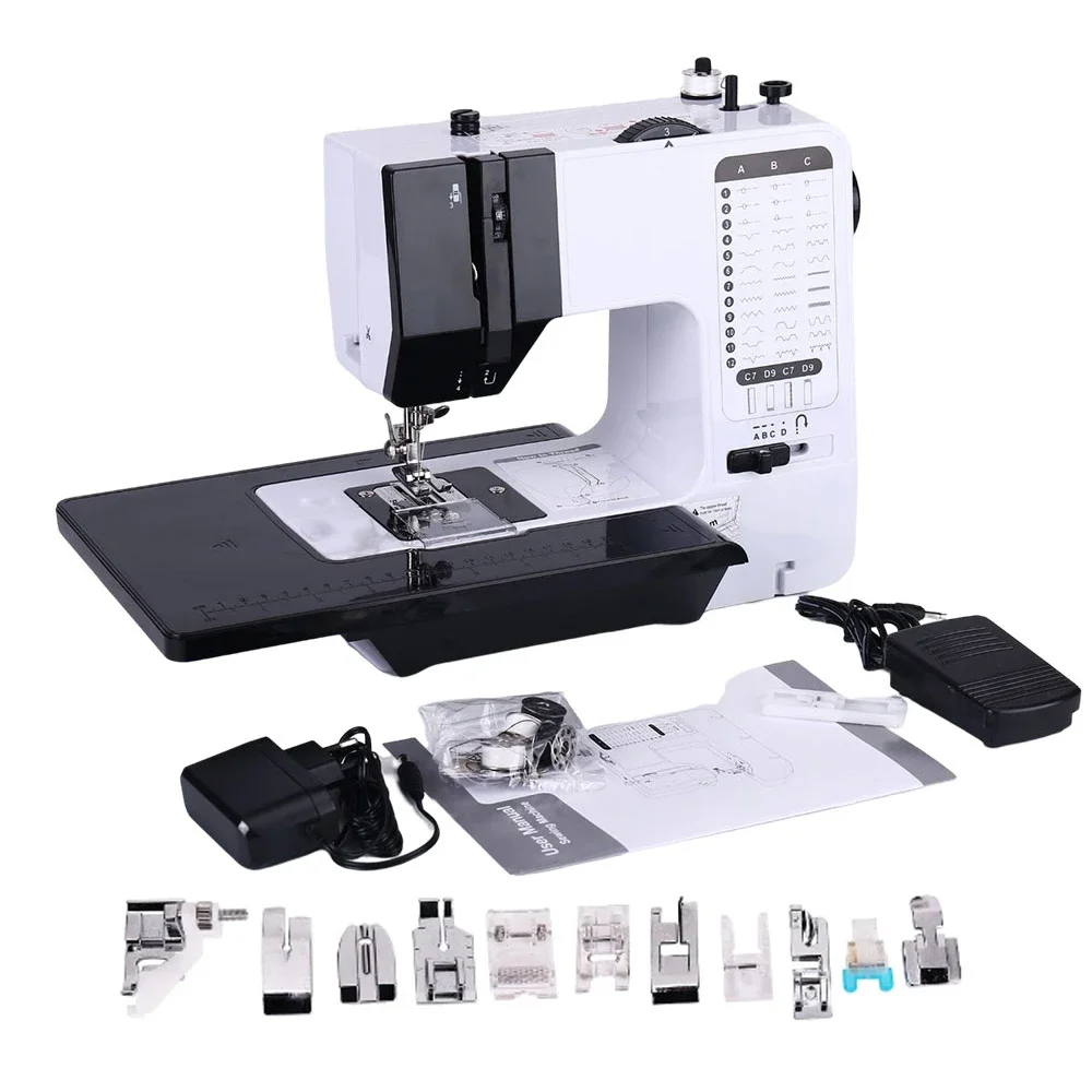Sewing Machine Portable Handy Mini Replaceable Presser Foot 40 Stitches Overlock Knitting Start Button Electrec With Pedal Table
Sewing Machine Portable Handy Mini Replaceable Presser Foot 40 Stitches Overlock Knitting Start Button Electrec With Pedal Table