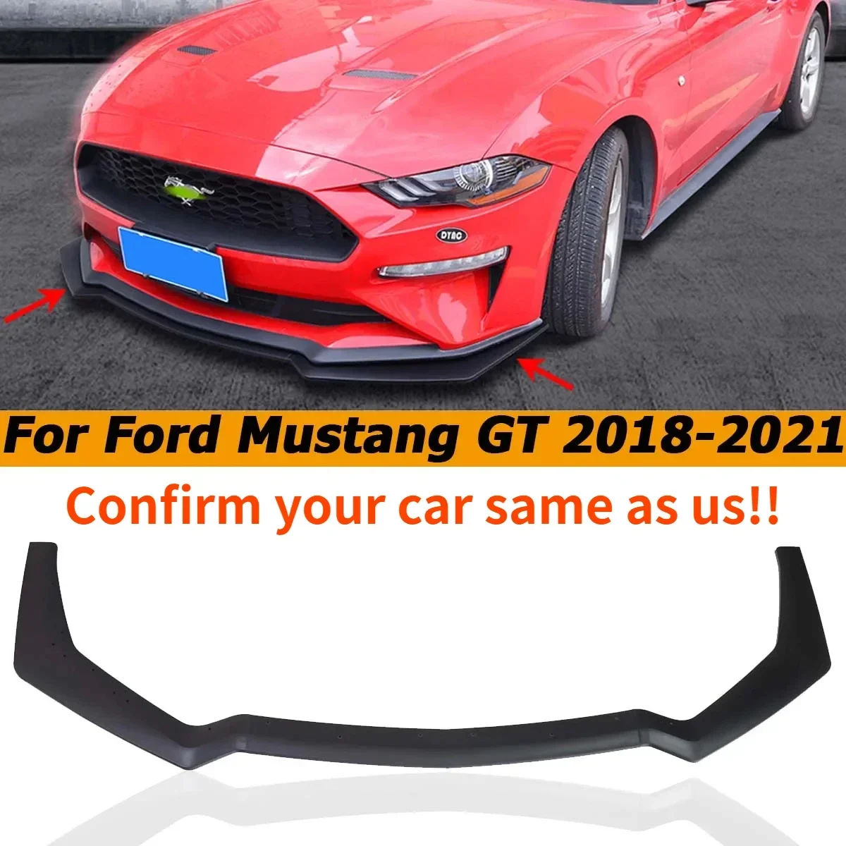 Front Bumper Lip For Ford Mustang GT 2018 2019 2020 2021 ONLY Add on Side Splitter Deflector Body Kit Guards Car Accessories
Front Bumper Lip For Ford Mustang GT 2018 2019 2020 2021 ONLY Add on Side Splitter Deflector Body Kit Guards Car Accessories