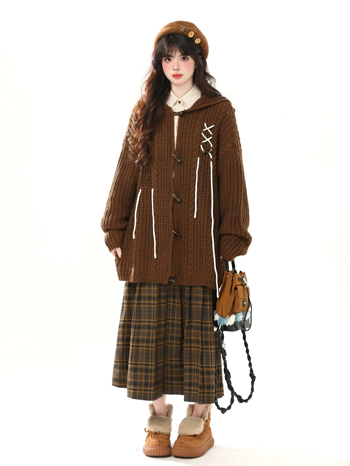 Ретро-кардиган с кроличьими ушками, женский, на пуговицах, свободный, вязаный, теплый, для ранней осени
Ретро-кардиган с кроличьими ушками, женский, на пуговицах, свободный, вязаный, теплый, для ранней осени