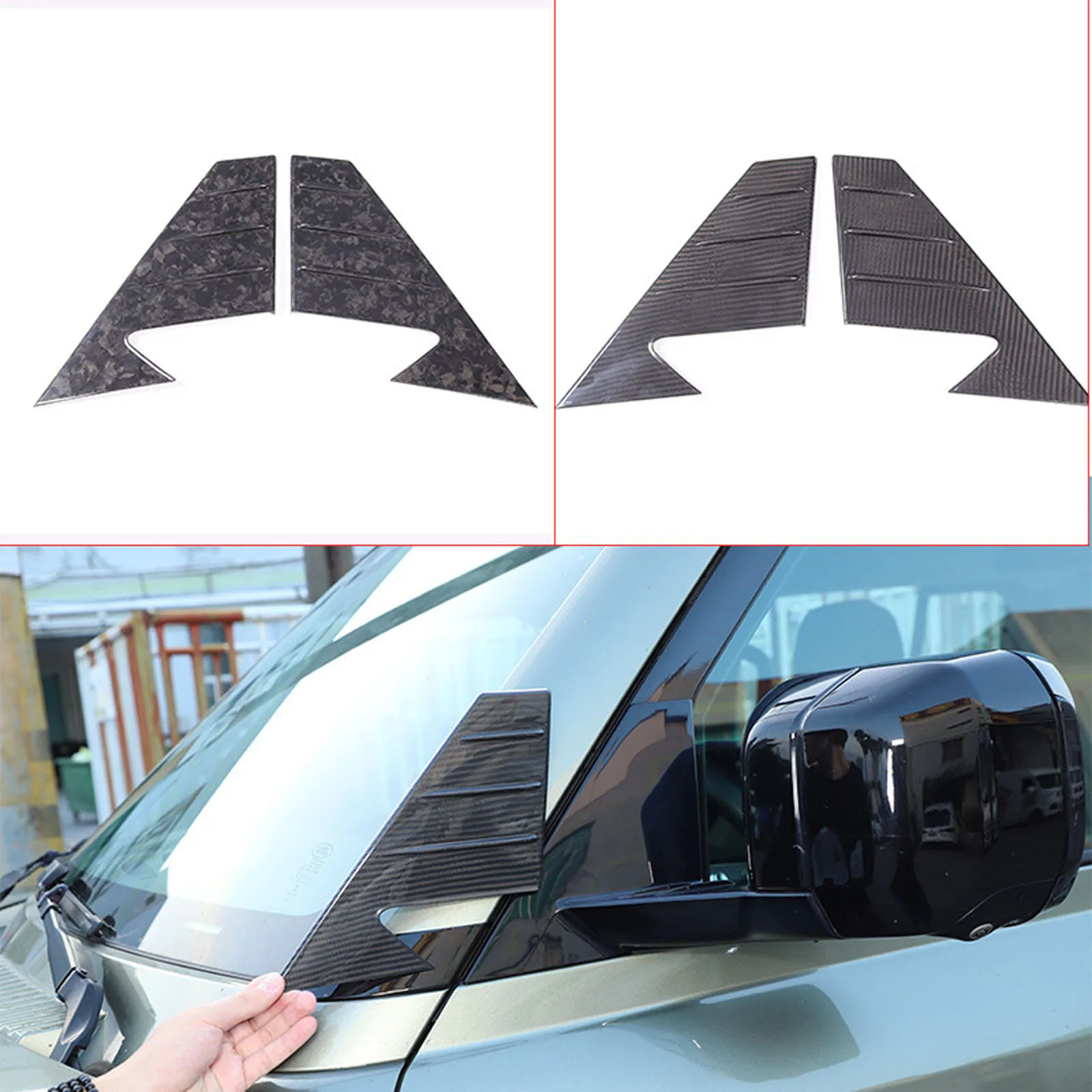 A-pillar Triangular Cover Carbon Fiber Fit For Land Rover Defender 2020 2021 2022
A-pillar Triangular Cover Carbon Fiber Fit For Land Rover Defender 2020 2021 2022