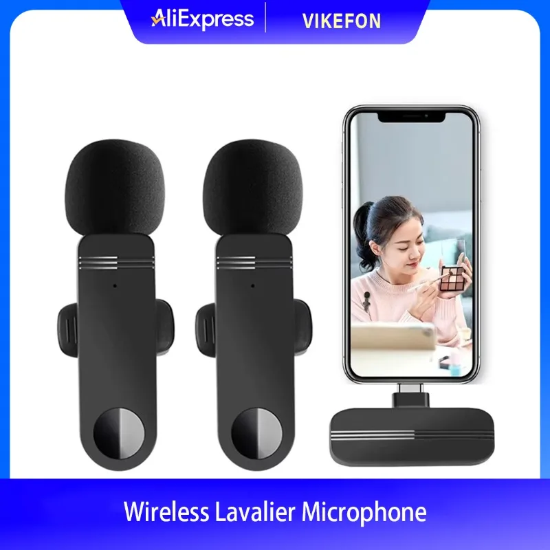 VIKEFON 2.4G Wireless Lavalier Microphone Portable Audio Video Recording Mini Mic for iPhone Android Live Broadcast Gaming Phone
VIKEFON 2.4G Wireless Lavalier Microphone Portable Audio Video Recording Mini Mic for iPhone Android Live Broadcast Gaming Phone