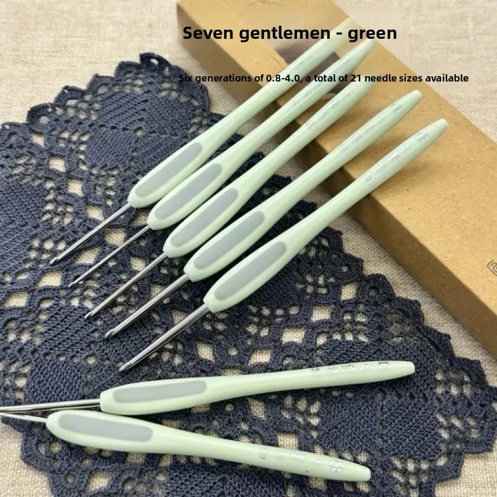 Seven Needles Square Sixth Generation ABS Plastic Handle Seven Gentlemen Green Crochet
Seven Needles Square Sixth Generation ABS Plastic Handle Seven Gentlemen Green Crochet