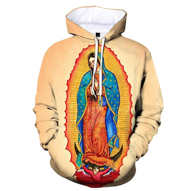 Our Lady of Guadalupe Hoodie For Men 3D Printed Mexican Catholic Church Sweatshirt Casual Women Street Hooded Tops Clothing
Our Lady of Guadalupe Hoodie For Men 3D Printed Mexican Catholic Church Sweatshirt Casual Women Street Hooded Tops Clothing