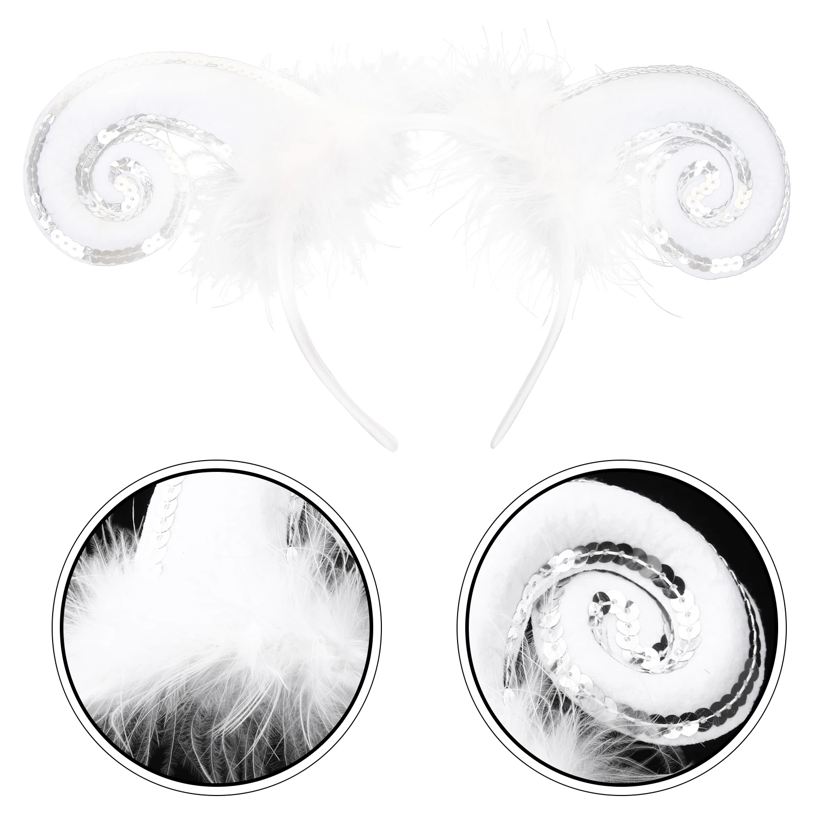 Sparkling Hair B Croissant Headb Animal Horns Lightweight Party Accessories Goth Cosplay Sheep Headpiece
Sparkling Hair B Croissant Headb Animal Horns Lightweight Party Accessories Goth Cosplay Sheep Headpiece