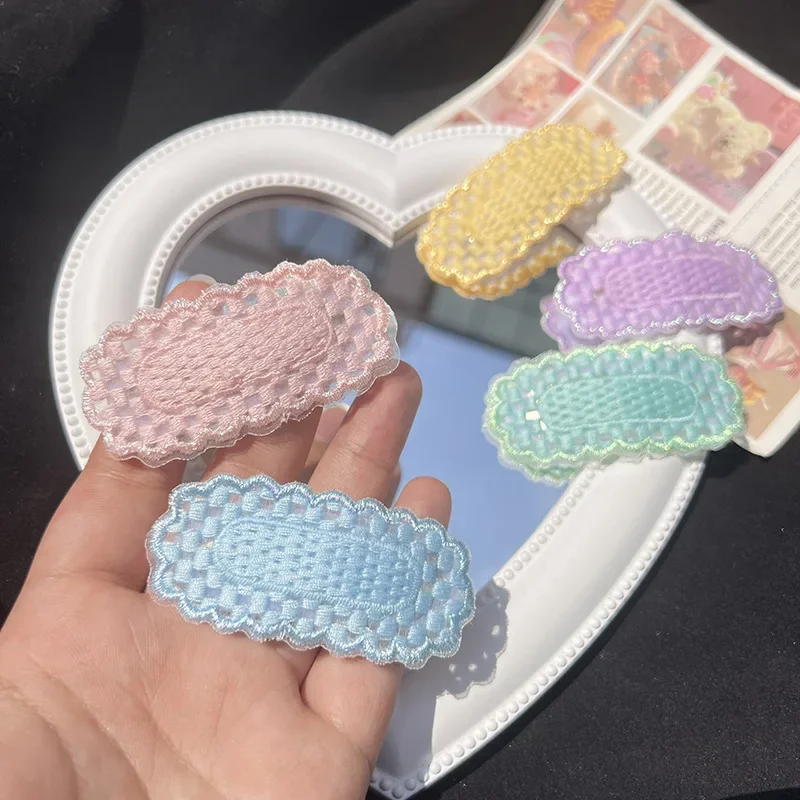 Cute Oval Lace Snap Clips 2023 Korean Summer Simple Solid Color Girls' Hairpin Trendy Headwear Kids Hair Accessories for Women
Cute Oval Lace Snap Clips 2023 Korean Summer Simple Solid Color Girls' Hairpin Trendy Headwear Kids Hair Accessories for Women
