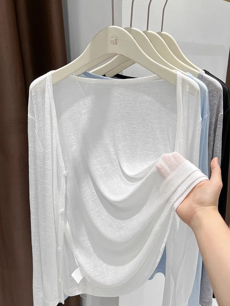plus Size Women's Ice Silk Sun Protection Long Sleeve Open Cardigan with Strap Lightweight Breathable Air Conditioning Shirt
plus Size Women's Ice Silk Sun Protection Long Sleeve Open Cardigan with Strap Lightweight Breathable Air Conditioning Shirt