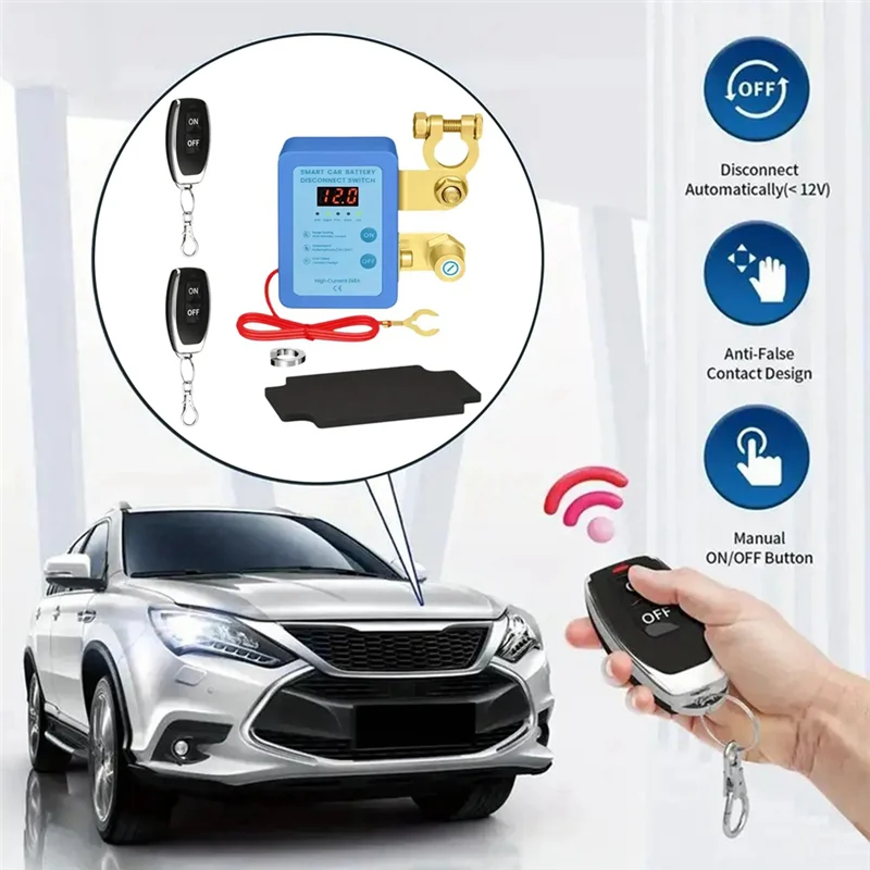 AB41-240A 12V Remote Battery Disconnect Switch With Led Voltage Display Automatic Power Shut Off Switch For Auto
AB41-240A 12V Remote Battery Disconnect Switch With Led Voltage Display Automatic Power Shut Off Switch For Auto
