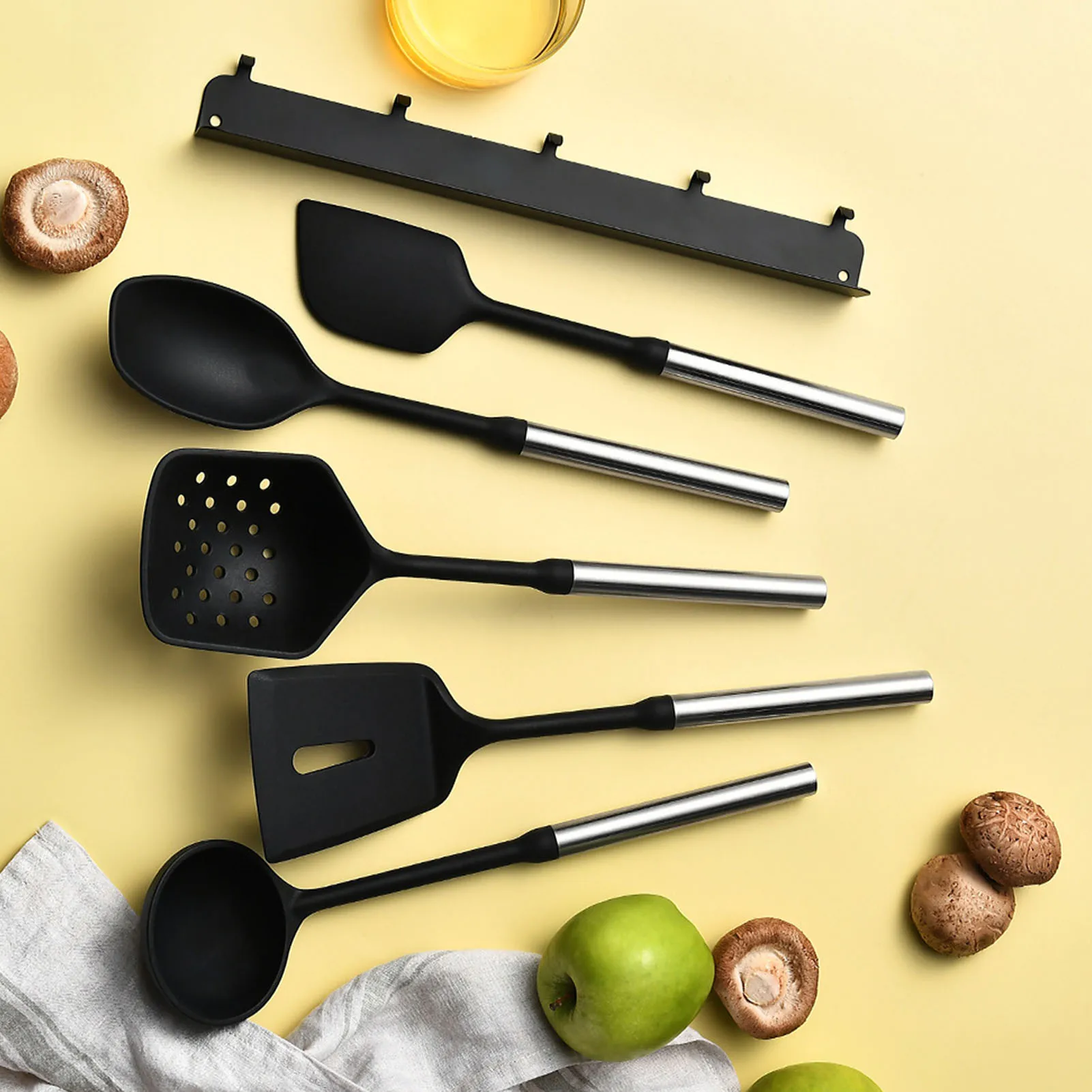 Kitchen Cooking Utensils 304 Stainless Steel Handle Silicone Kitchen Cooking Tools for Home Kitchen Spatula Kitchen Utensils Set
Kitchen Cooking Utensils 304 Stainless Steel Handle Silicone Kitchen Cooking Tools for Home Kitchen Spatula Kitchen Utensils Set