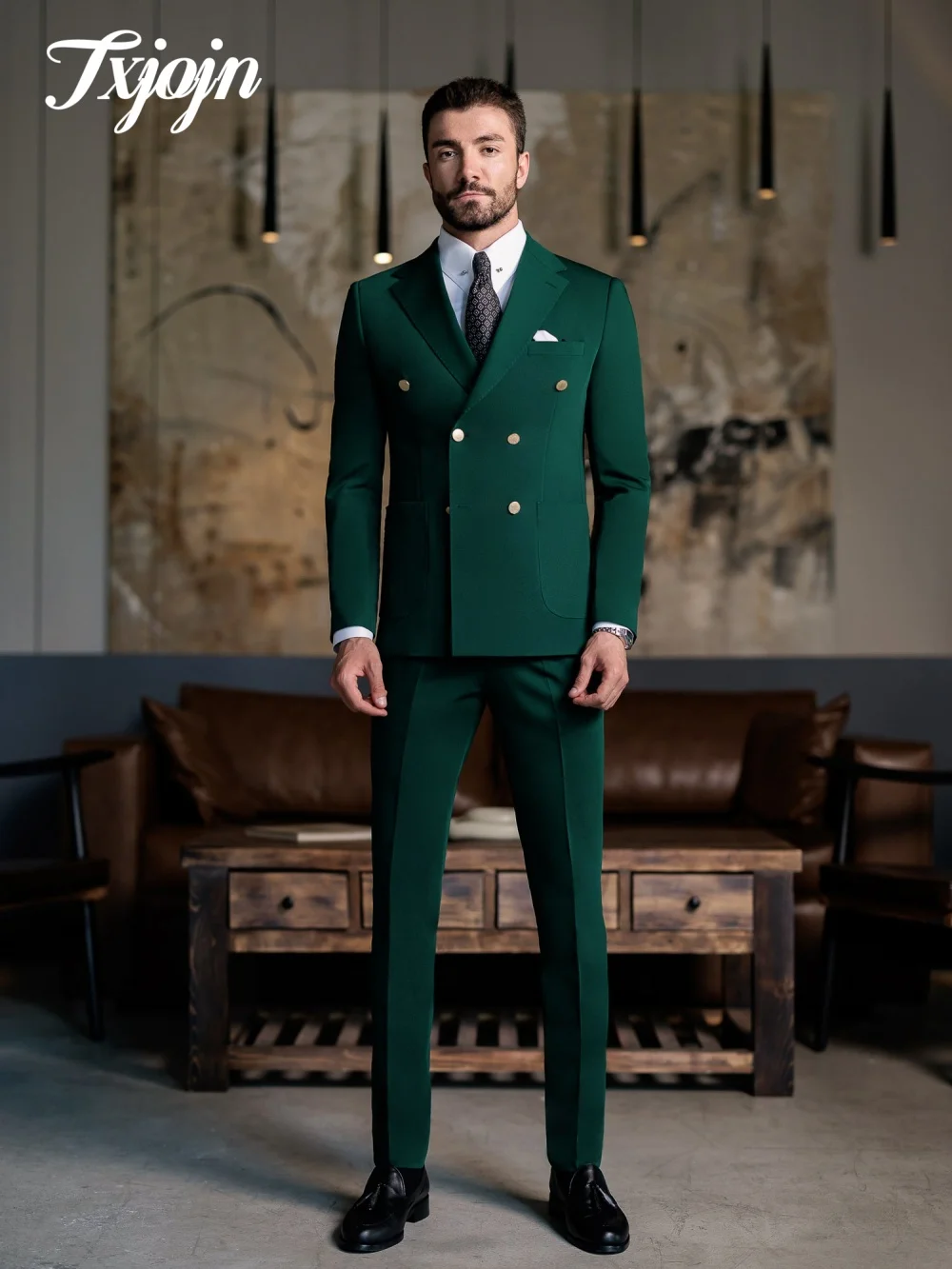 Formal Dark Green Men Suit Set 2PCS 2025 Classic Notched Lapel Men Tuxedos Suit Elegant Slim Suit Men For Groom Suit Customized
Formal Dark Green Men Suit Set 2PCS 2025 Classic Notched Lapel Men Tuxedos Suit Elegant Slim Suit Men For Groom Suit Customized