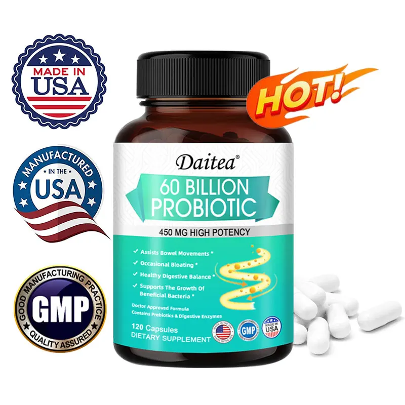 Premium Probiotics 60 Billion CFU with Prebiotics & Digestive Enzymes, Supports Digestive Health, Gut Balance & Immune Function
Premium Probiotics 60 Billion CFU with Prebiotics & Digestive Enzymes, Supports Digestive Health, Gut Balance & Immune Function