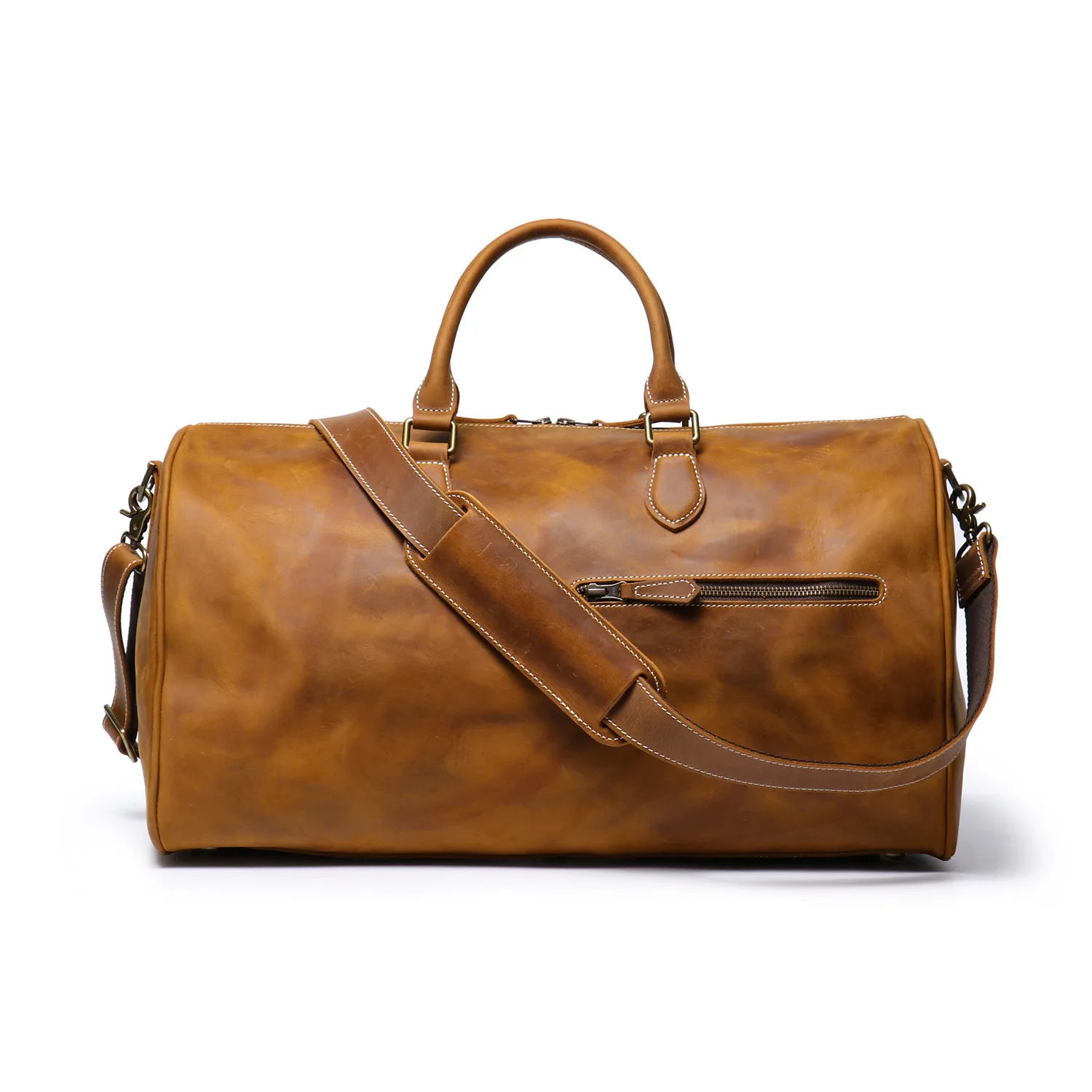 LJ-30020 Unisex Retro Crazy Horse Leather Hand-held Travel Bag with Layered Cowhide, Shoulder and Crossbody Luggage Bag
LJ-30020 Unisex Retro Crazy Horse Leather Hand-held Travel Bag with Layered Cowhide, Shoulder and Crossbody Luggage Bag