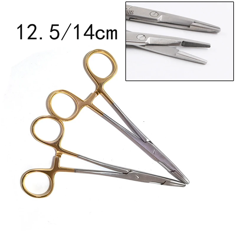 Needle Holder Insert with Scissors 12.5cm 14cm Needle Holder with Scissors Multifunctional Gold Handle Clamp Needle Holder
Needle Holder Insert with Scissors 12.5cm 14cm Needle Holder with Scissors Multifunctional Gold Handle Clamp Needle Holder