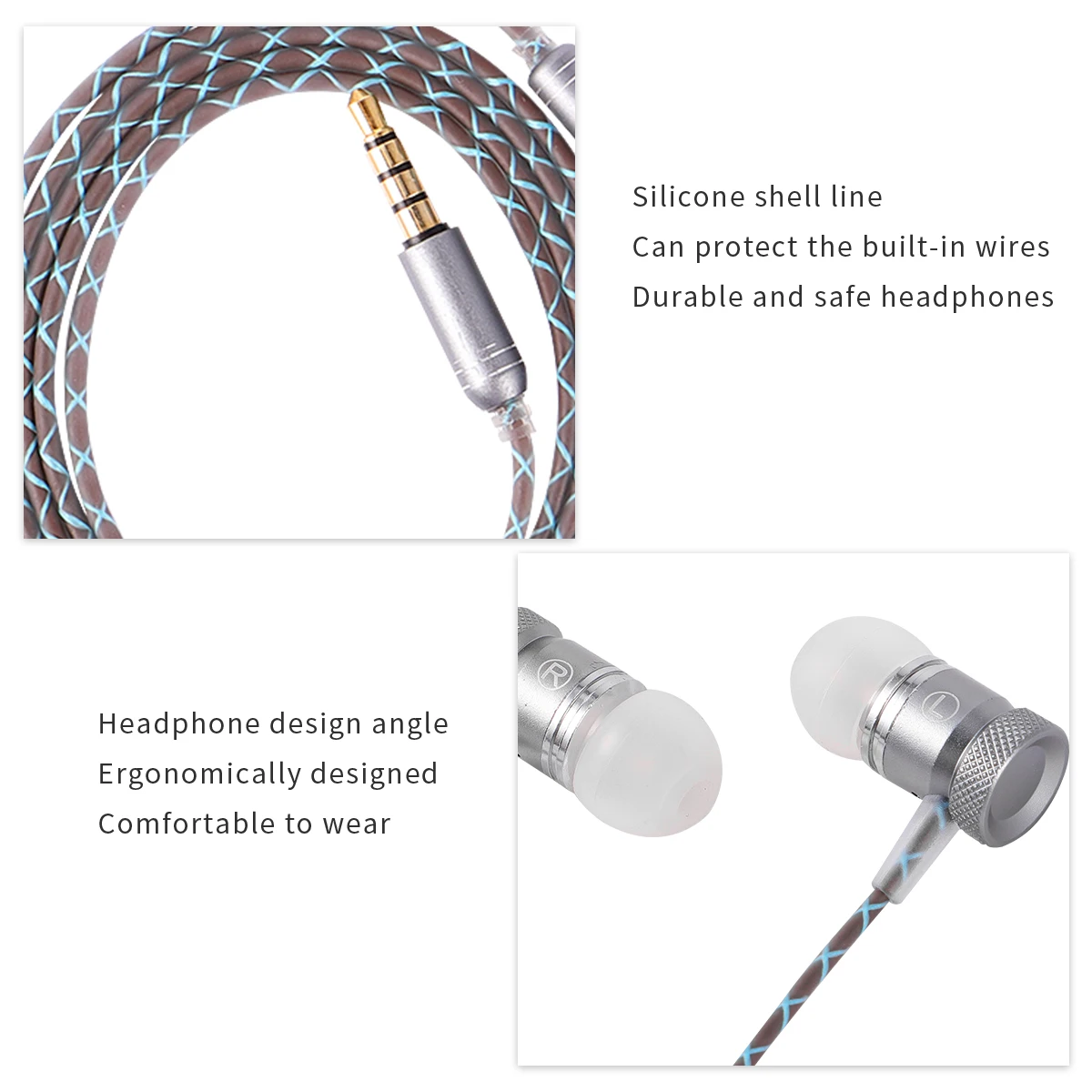 Wired Earphone Headphones Mic In-ear Type Ergonomic Comfort-fit Lightweight Computer Grey Small Size Premium Sound Quality Video
Wired Earphone Headphones Mic In-ear Type Ergonomic Comfort-fit Lightweight Computer Grey Small Size Premium Sound Quality Video