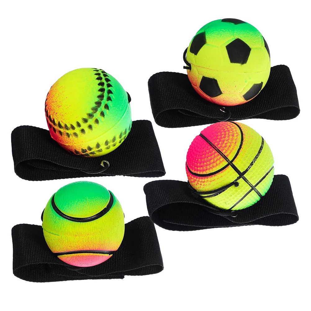 4 Pcs Bouncy Ball Sports Wrist Relaxing Toys Outdoor Hand Balls Football Baseball Return Rubber Throwing Vent Child Toss
4 Pcs Bouncy Ball Sports Wrist Relaxing Toys Outdoor Hand Balls Football Baseball Return Rubber Throwing Vent Child Toss