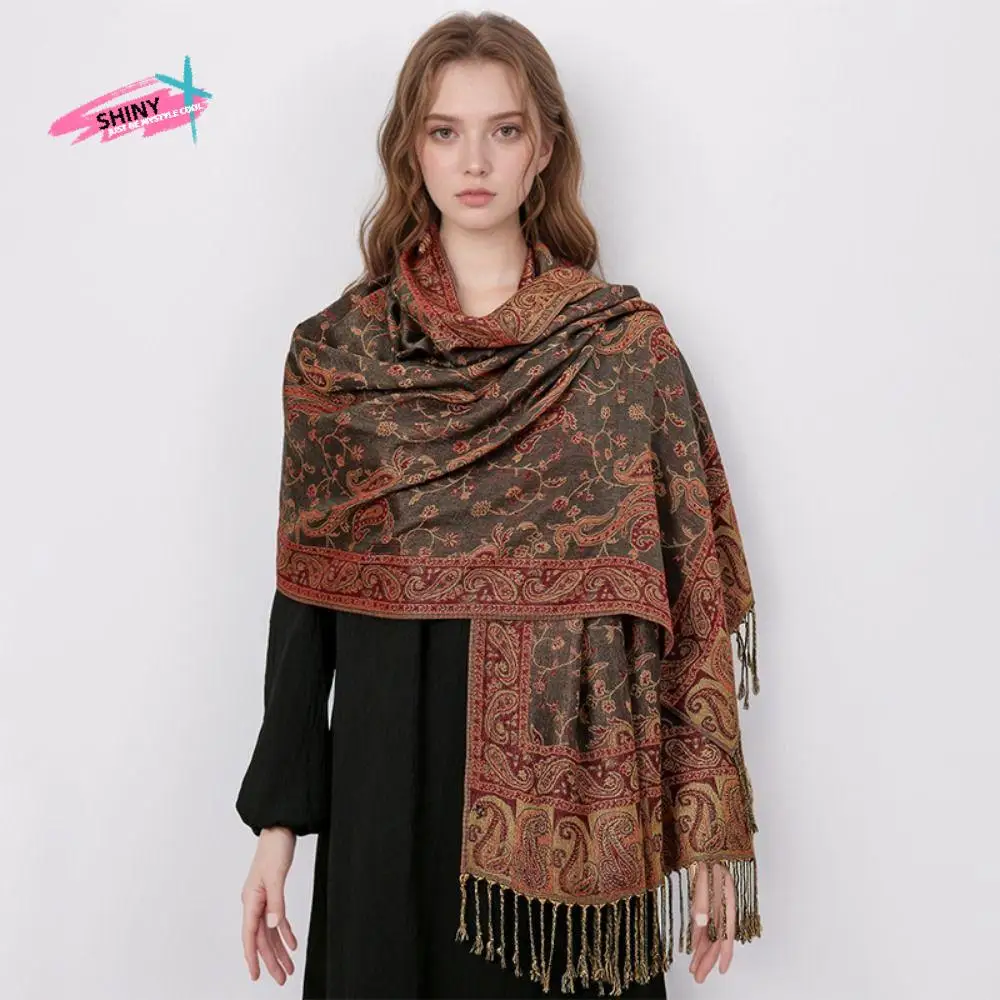 Повседневное теплое одеяло с кисточками, шаль с принтом, пашмина, богемное пончо, хиджаб, утолщенный ветрозащитный платок для женщин
Повседневное теплое одеяло с кисточками, шаль с принтом, пашмина, богемное пончо, хиджаб, утолщенный ветрозащитный платок для женщин