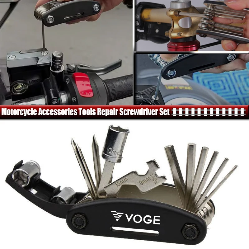 For Loncin Voge 200AC 300AC 300R 500DS 500R 650DS ER10 Motorcycle Multifunction Tool Repair 16 functions Screwdriver Set
For Loncin Voge 200AC 300AC 300R 500DS 500R 650DS ER10 Motorcycle Multifunction Tool Repair 16 functions Screwdriver Set