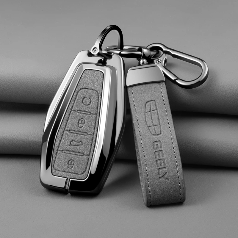 Zinc Alloy Leather Car Key Case Cove Holder Set For Geely Coolray X6 Emgrand Global Hawk GX7 Remote Auto Protector Accessories
Zinc Alloy Leather Car Key Case Cove Holder Set For Geely Coolray X6 Emgrand Global Hawk GX7 Remote Auto Protector Accessories