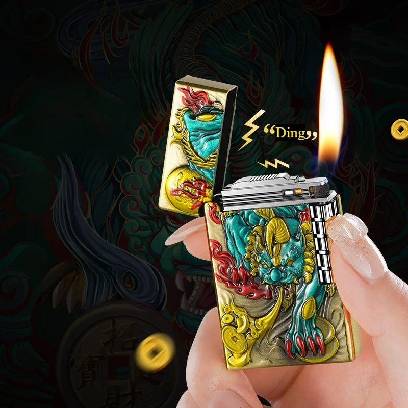 Retro 3D Relief Design Langsheng Torch Lighter Side-sliding Grinding Wheel Windproof Lighter Men's Gift Cigarette Accessories
Retro 3D Relief Design Langsheng Torch Lighter Side-sliding Grinding Wheel Windproof Lighter Men's Gift Cigarette Accessories