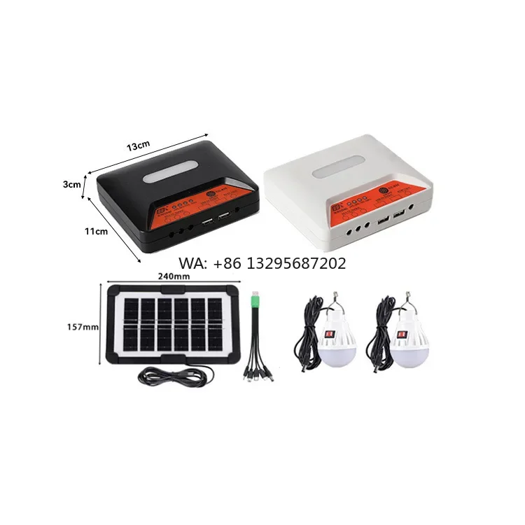 Small Rechargeable Led Solar Energy System 4800mah Lithium Battery Solar Lighting Kit with 2pcs 9w Bulb Usbed Type-C Charged
Small Rechargeable Led Solar Energy System 4800mah Lithium Battery Solar Lighting Kit with 2pcs 9w Bulb Usbed Type-C Charged