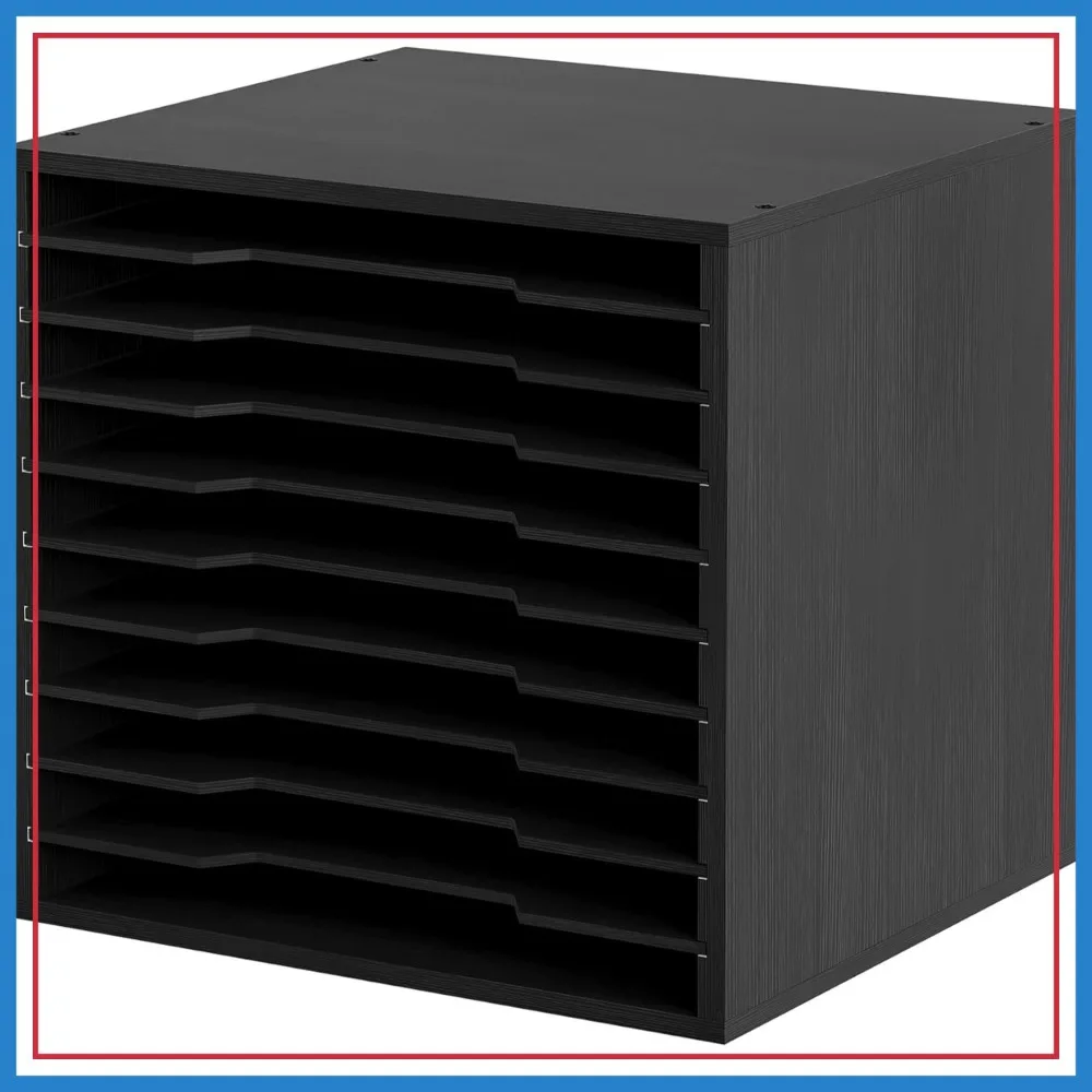 12x12 Scrapbook Paper Storage Organizer, 10 Slot Adjustable File Sorter for Desk, Black
12x12 Scrapbook Paper Storage Organizer, 10 Slot Adjustable File Sorter for Desk, Black