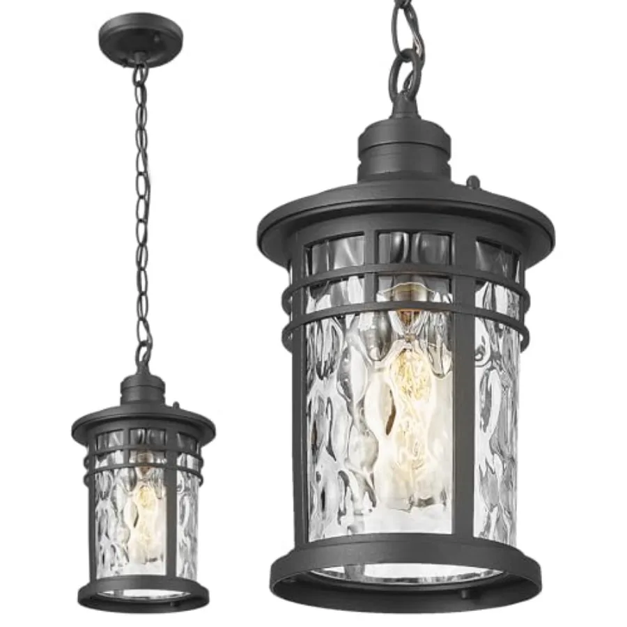 Outdoor Pendant Lights for Porch, Outdoor Chandelier Hanging Porch Lights Outside Ceiling Mount Aluminum with Water Ripple Glas
Outdoor Pendant Lights for Porch, Outdoor Chandelier Hanging Porch Lights Outside Ceiling Mount Aluminum with Water Ripple Glas