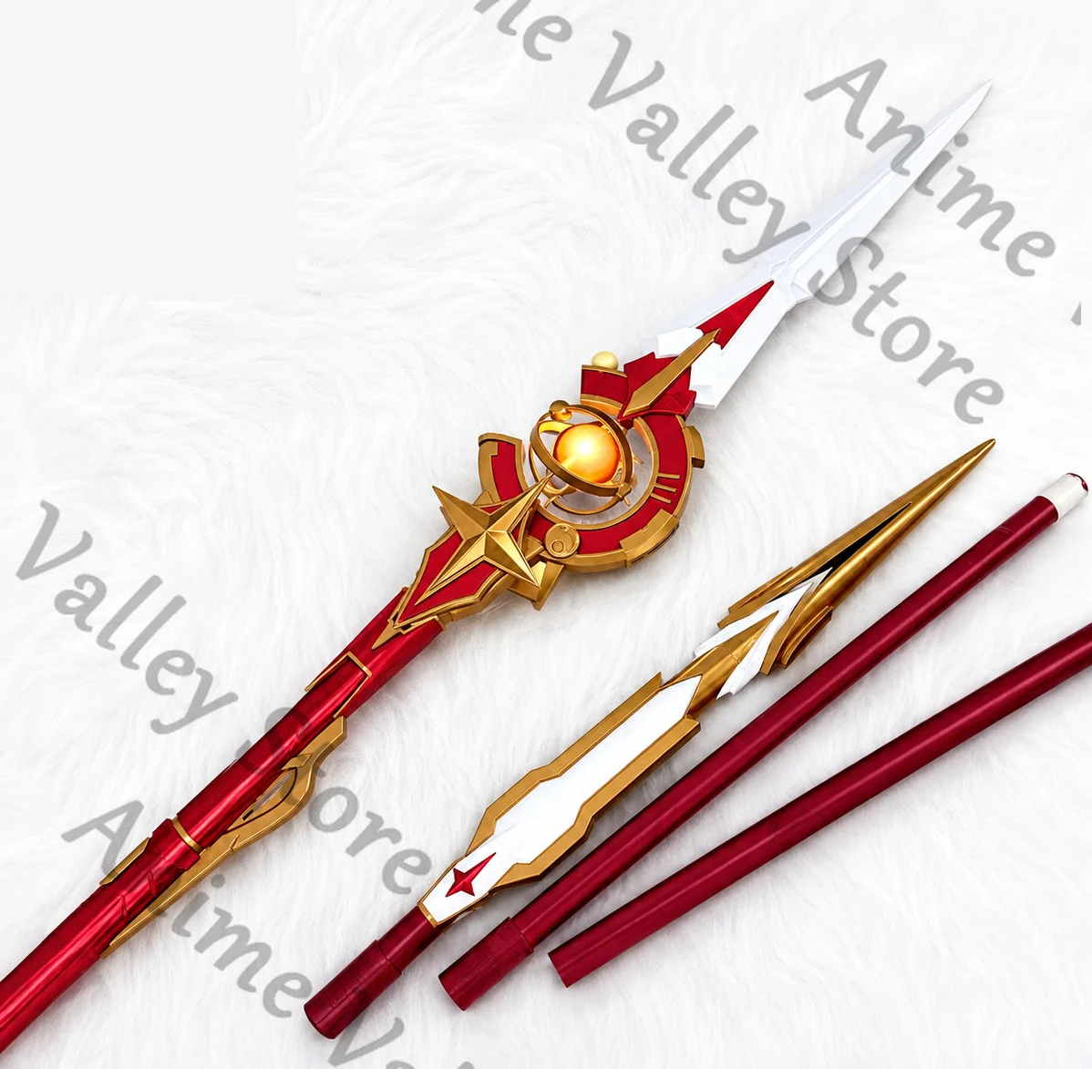 Anime Honkai: Star Rail Himeko Cosplay Spear Prop Cartoon Lance Pike Long-barrelled Gun Irradiative Weaponry Props Unsharpened
Anime Honkai: Star Rail Himeko Cosplay Spear Prop Cartoon Lance Pike Long-barrelled Gun Irradiative Weaponry Props Unsharpened