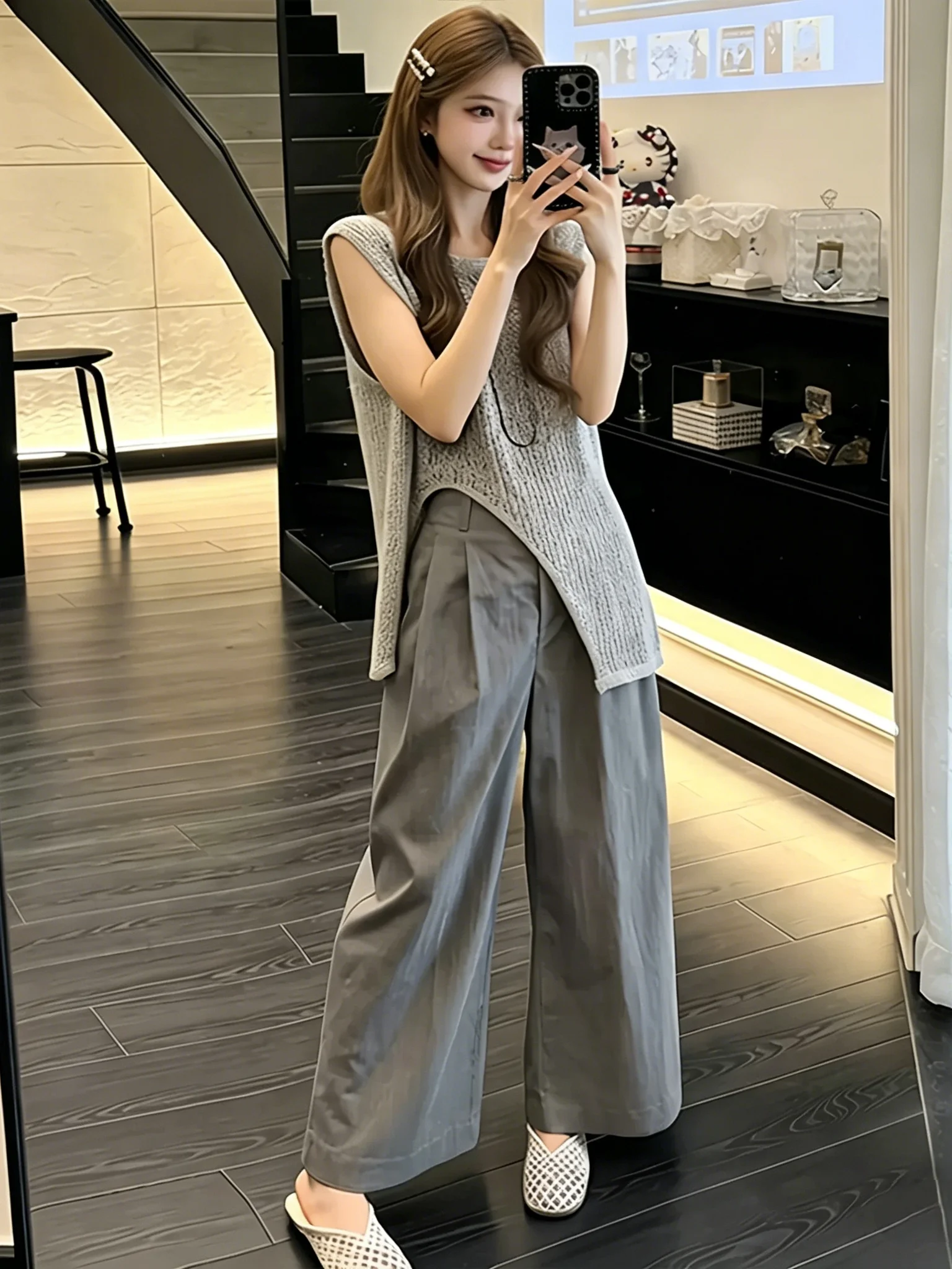 Summer Fashion Money-Saving Style Sleeveless Top Wide Leg Pants Two-Piece Set Casual Breathable Comfortable High Waist Design
Summer Fashion Money-Saving Style Sleeveless Top Wide Leg Pants Two-Piece Set Casual Breathable Comfortable High Waist Design