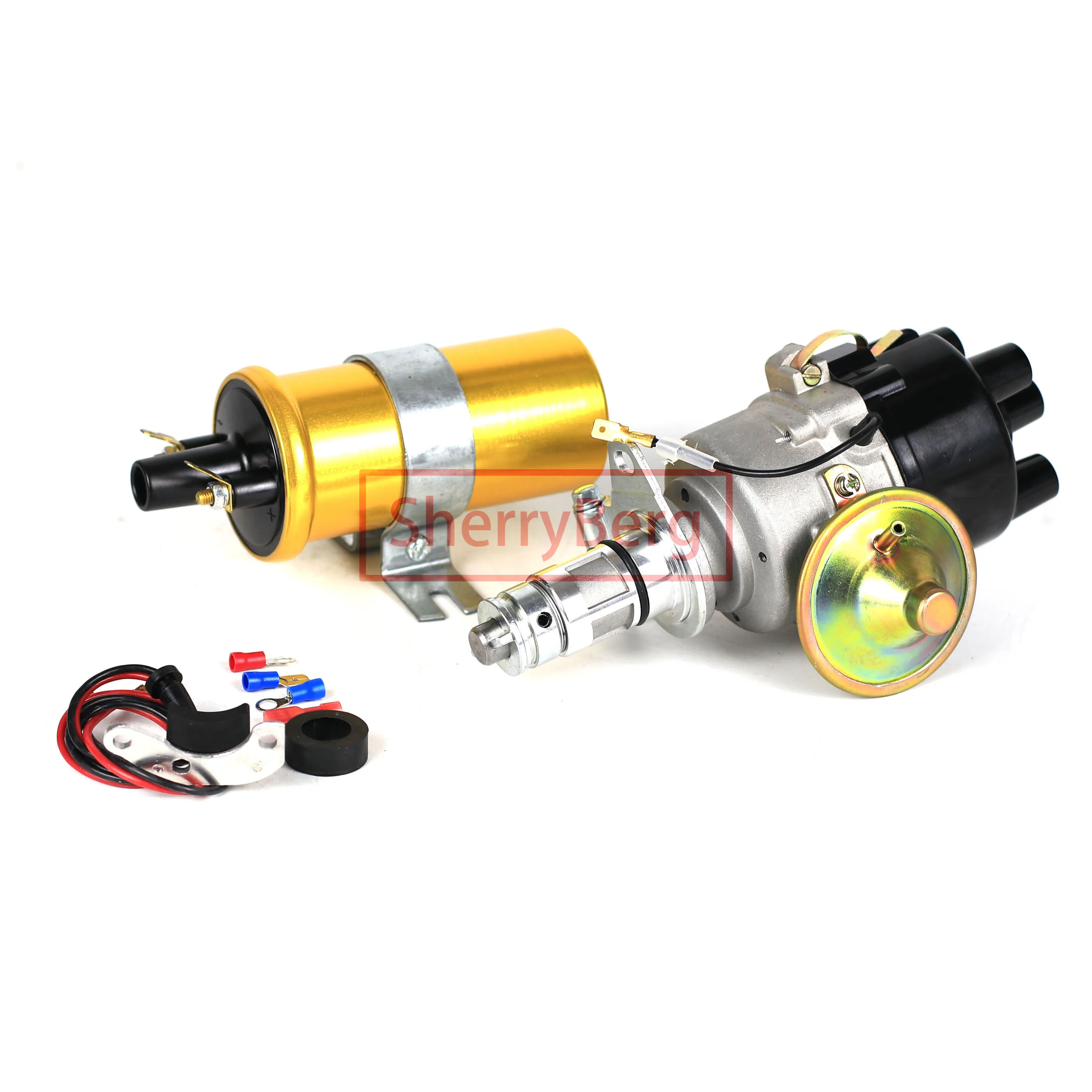 SherryBerg Distributor + Electrical KIT + COIL for Lucas Reliant Robin 1973-1977 Electronic 45D4 Distributor + Gold Sports Coil
SherryBerg Distributor + Electrical KIT + COIL for Lucas Reliant Robin 1973-1977 Electronic 45D4 Distributor + Gold Sports Coil