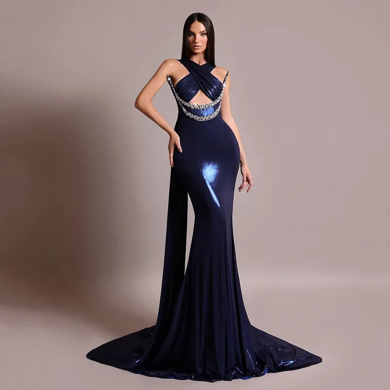 Thinyfull Sexy Mermaid Prom Evening Dresses Halter Beadings Backless Night Party Dress 2025 Night Cocktail Prom Gowns Customized
Thinyfull Sexy Mermaid Prom Evening Dresses Halter Beadings Backless Night Party Dress 2025 Night Cocktail Prom Gowns Customized