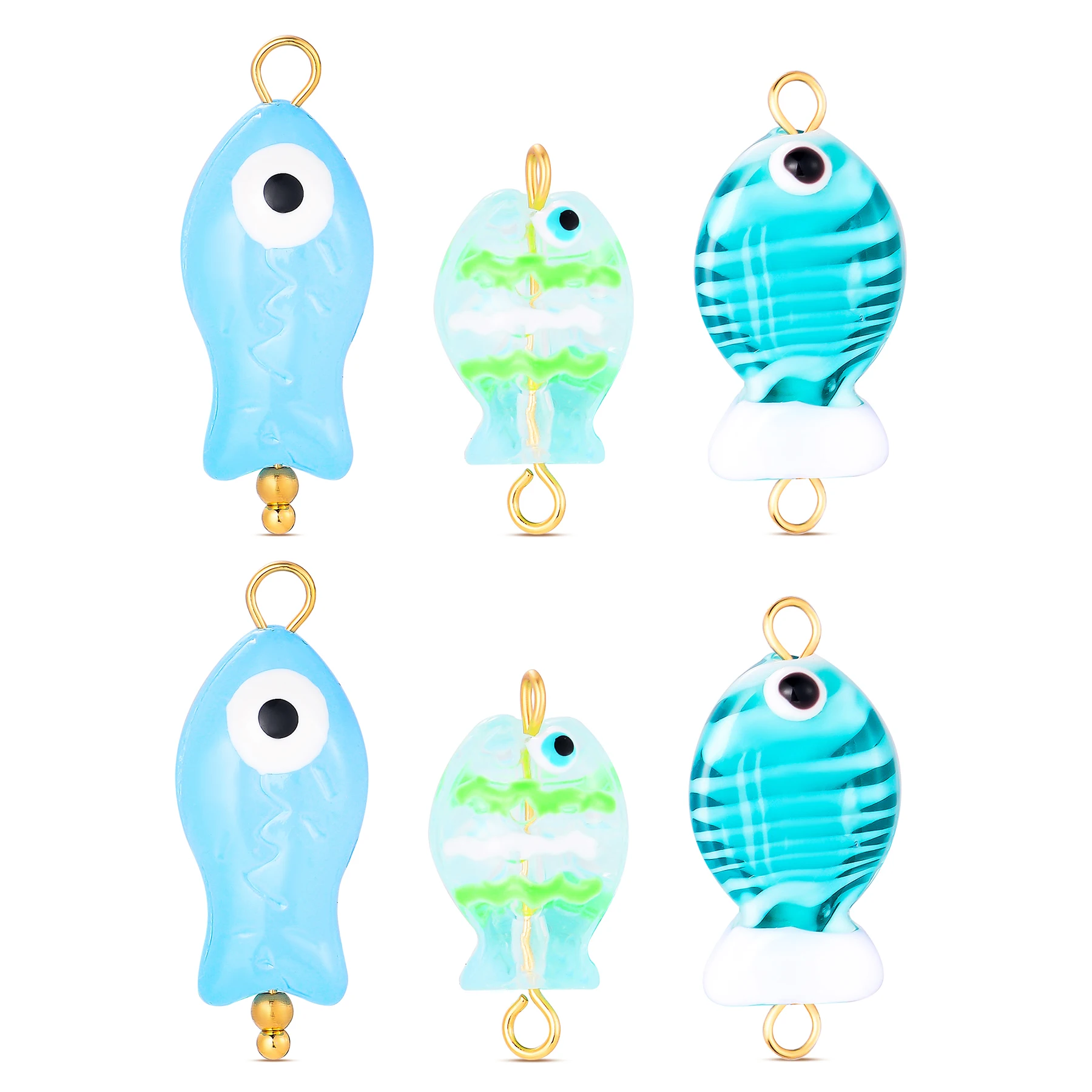 2Pcs Cute Fish Ceramic Charms Pendant Stainless Steel Gold Color Hook DIY Jewelry Making Necklace Earrings Bracelet Connector 
2Pcs Cute Fish Ceramic Charms Pendant Stainless Steel Gold Color Hook DIY Jewelry Making Necklace Earrings Bracelet Connector