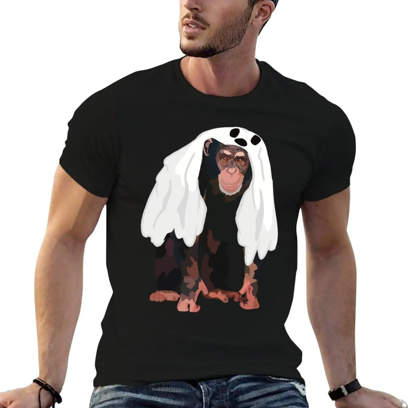 Хэллоуин Zoo Chimp Ghost футболка футболки с индивидуальным принтом для мужчин хлопковая футболка
Хэллоуин Zoo Chimp Ghost футболка футболки с индивидуальным принтом для мужчин хлопковая футболка