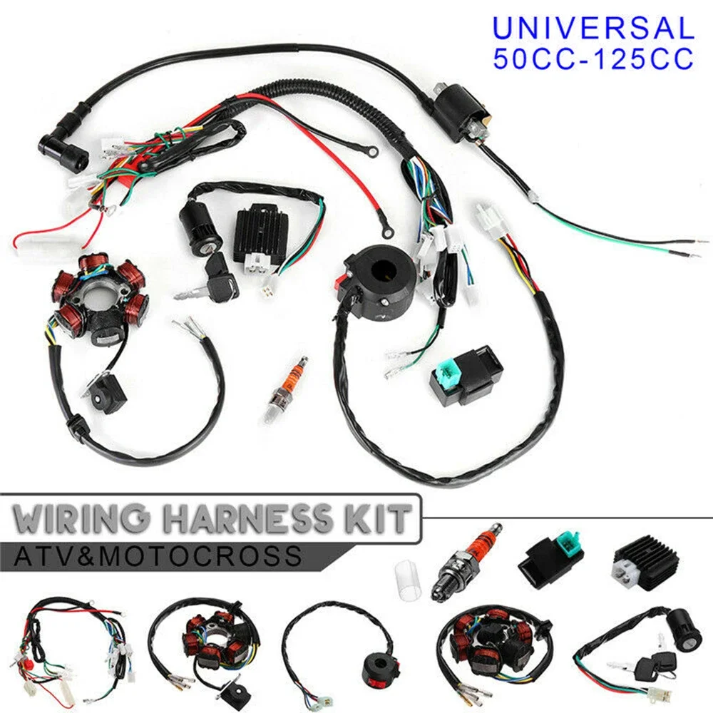 For ATV 50CC-125CC Wiring Harness CDI Stators 6 Coil Pole Ignition Set Replacement Wire Harness STATOR Assembly Car Accessories
For ATV 50CC-125CC Wiring Harness CDI Stators 6 Coil Pole Ignition Set Replacement Wire Harness STATOR Assembly Car Accessories