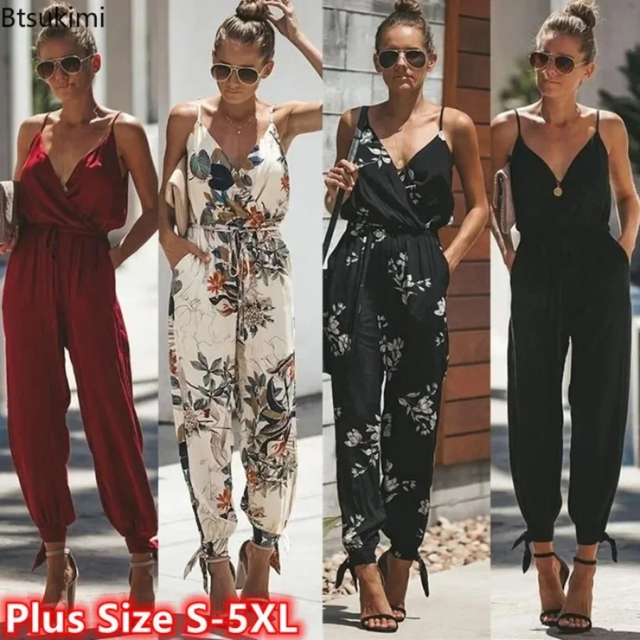 Новые летние комбинезоны для женщин: сексуальные безрукавные ромперы на бретелях в стиле бохо с цветочным принтом, широкие брюки, элегантные комбинезоны на бретелях для женщин
Новые летние комбинезоны для женщин: сексуальные безрукавные ромперы на бретелях в стиле бохо с цветочным принтом, широкие брюки, элегантные комбинезоны на бретелях для женщин