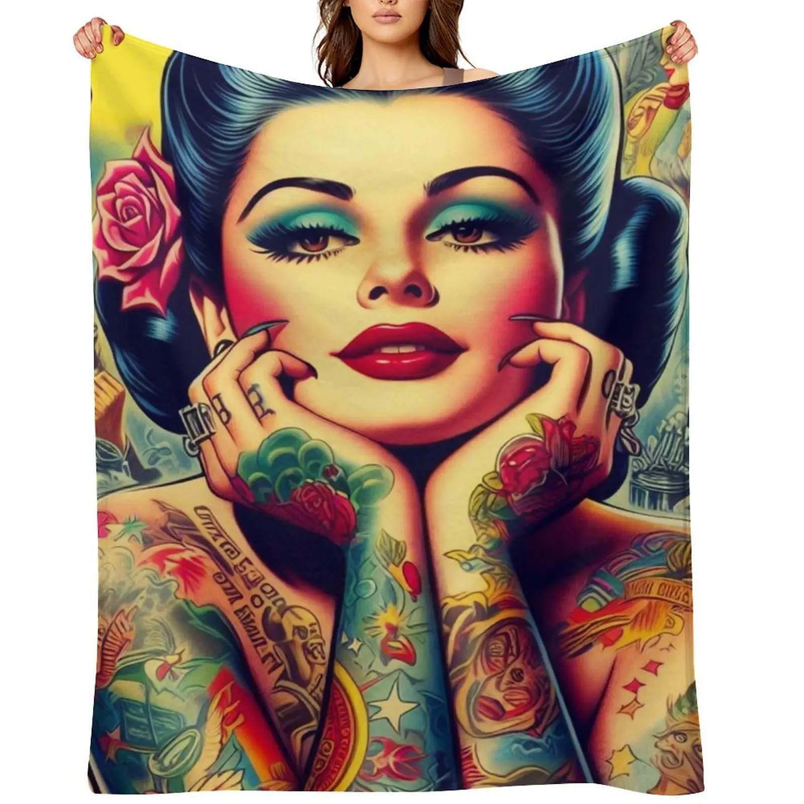 Retro Pretty Tattoo Pin-up Throw Blanket Summer Beddings Luxury Throw Furry Quilt Blankets
Retro Pretty Tattoo Pin-up Throw Blanket Summer Beddings Luxury Throw Furry Quilt Blankets
