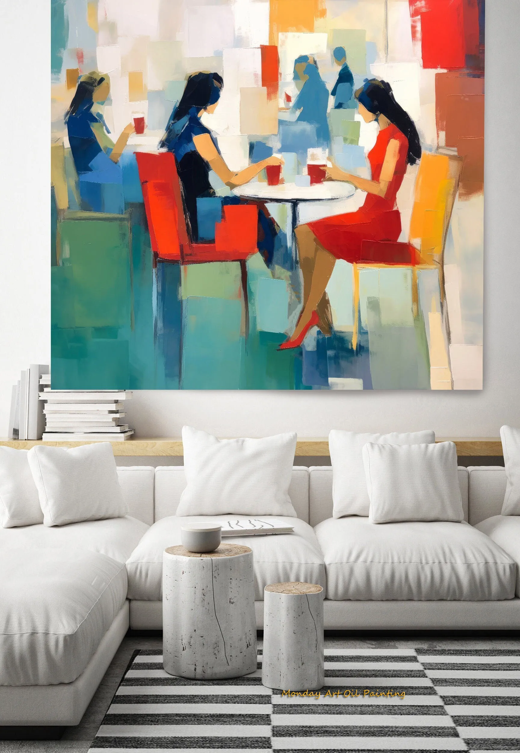 Handmade Painting Oil Painting Midcentury Wall Art Restaurant Coffee Time Cafe Painting Hotel Painting Canvas Art Home Decor
Handmade Painting Oil Painting Midcentury Wall Art Restaurant Coffee Time Cafe Painting Hotel Painting Canvas Art Home Decor