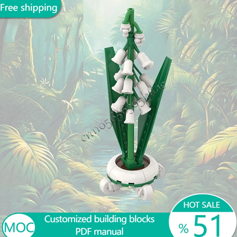 67 PCS Flowers Lily Of The Valley MOC Customize Modular Building Block Creative Design Popular Design DIY Boy Assembly Toy Gift
67 PCS Flowers Lily Of The Valley MOC Customize Modular Building Block Creative Design Popular Design DIY Boy Assembly Toy Gift