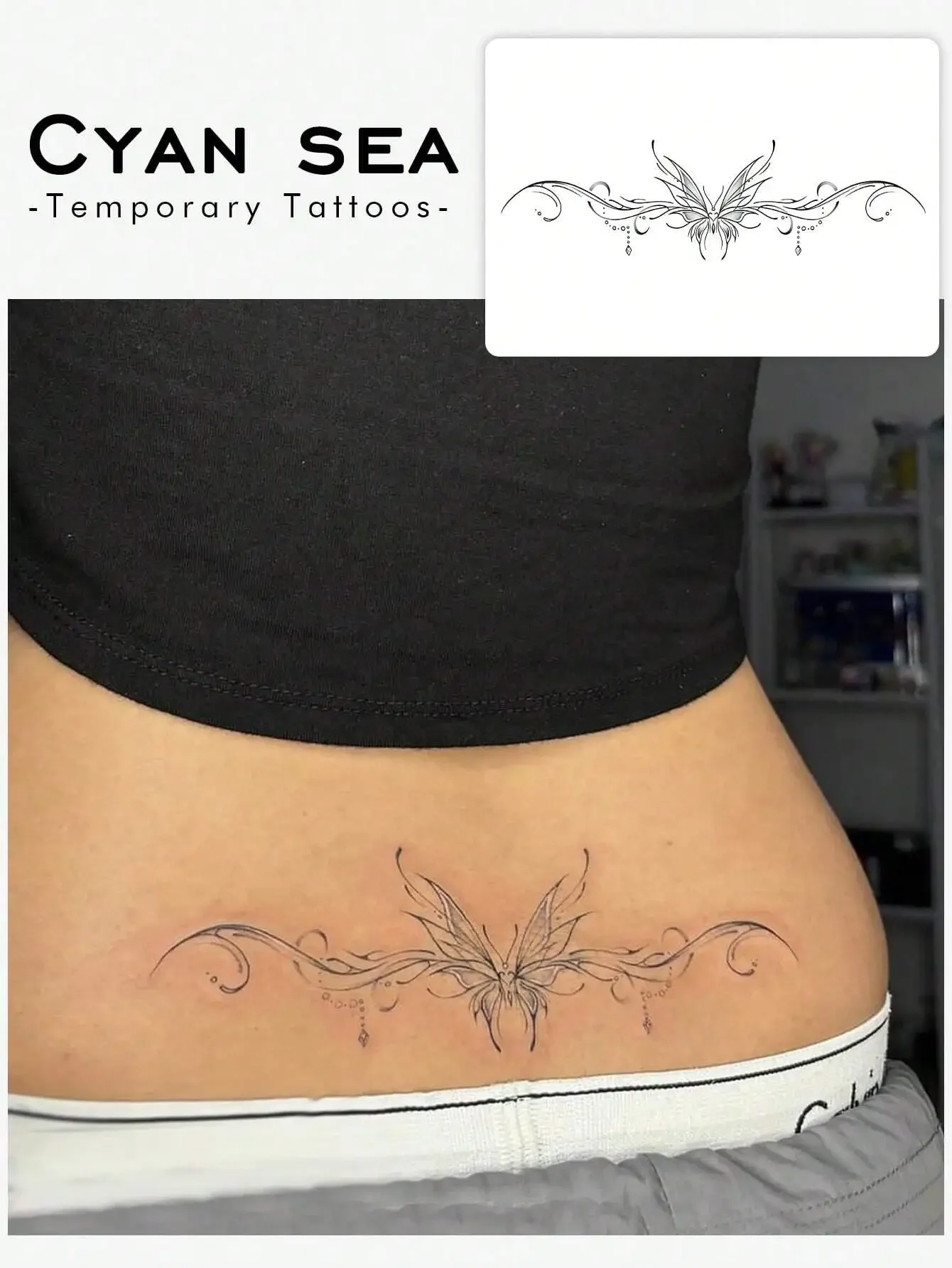 1pc Waterproof, Sweat-Proof, Non-Reflective Temporary Tattoo Sticker With Fashionable Butterfly Wing Design, Suitable For Daily Use
1pc Waterproof, Sweat-Proof, Non-Reflective Temporary Tattoo Sticker With Fashionable Butterfly Wing Design, Suitable For Daily Use